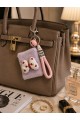 Peluş Papyon  Detaylı Cep Aynası Anahtarlık – Kawaii Çanta Charmı Cep Çanta Makyaj Aynası-B
