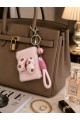 Peluş Papyon  Detaylı Cep Aynası Anahtarlık – Kawaii Çanta Charmı Cep Çanta Makyaj Aynası-B