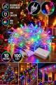 10 Metre 100 LED RGB Eklemeli Renkli Peri LED Işık Tak Çalıştır Yılbaşı Dekorasyon