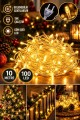 10 Metre 100 LED Eklemeli Gün Işığı Peri LED Şerit Işık Tak Çalıştır Yılbaşı Dekorasyon