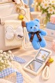 Peluş Fiyonk Detaylı Cep Aynası Anahtarlık Ve Peluş Ayıcık Set – Kawaii Çanta Charmı Makyaj Aynası-B