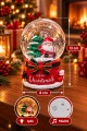 Noel Baba Kar Küresi Işıklı Müzikli  13 cm Yılbaşı 2027 Yeni Yıl Hediyesi Dekoratif Biblo