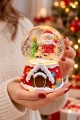 Işıklı Müzikli Noel Baba Kar Küresi 13 cm Yılbaşı 2027 Yeni Yıl Hediyesi Dekoratif Biblo