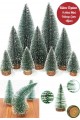 9 Adet Nevada Mini Çam Ağacı Uçlarına Kar Yağmış Karlı Yılbaşı Hediyesi  15-12-8  cm