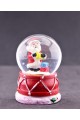 Noel Baba ve Hediye Paketi Temalı Mini Boy Işıklı  Yılbaşı Kar Küresi 6.5 cm1A