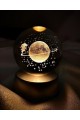 Satürn Cam Küre Satürn Kız Küre Renk Değiştiren Işıklı Dekoratif Cam Küre